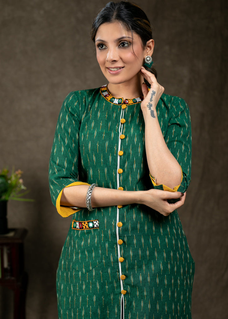 Green Cotton Pant