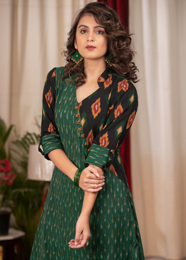 Mustard Cotton Silk Pant