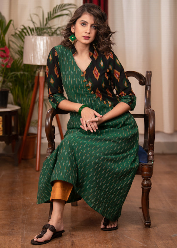 Mustard Cotton Silk Pant