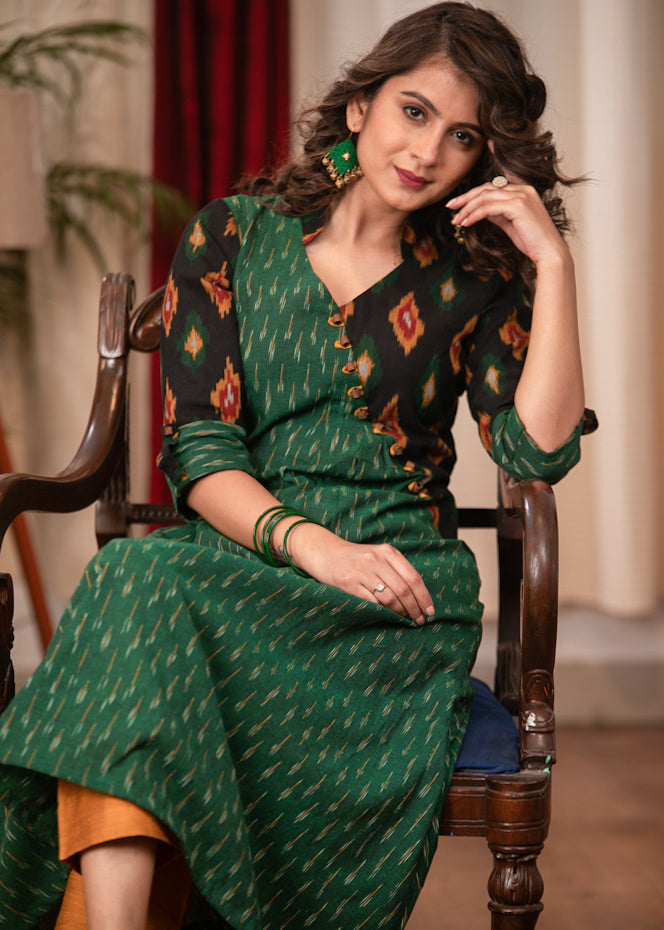 Mustard Cotton Silk Pant