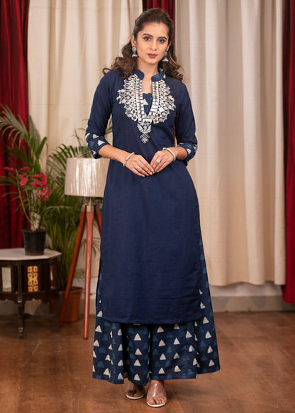 Indigo Cotton Pant
