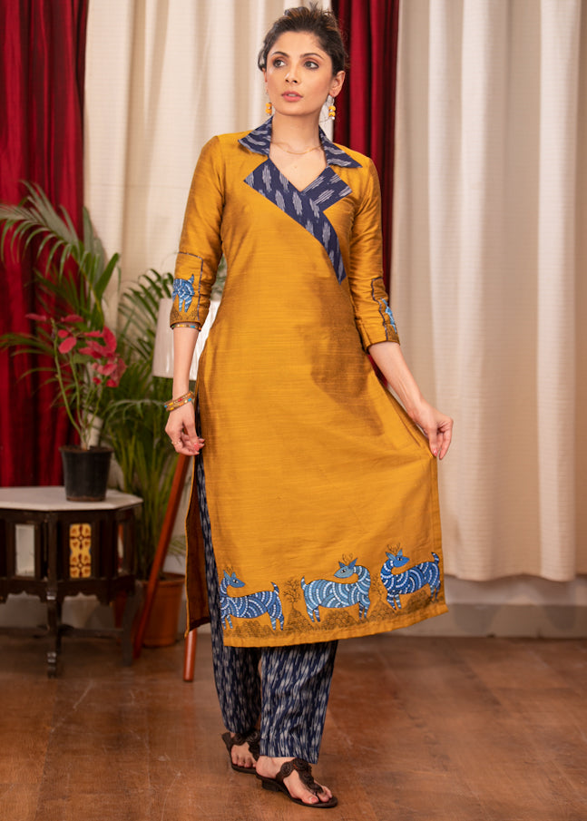 Blue Cotton Pant