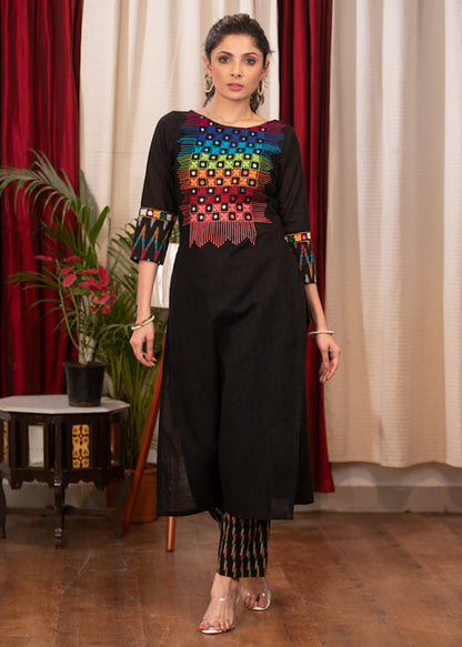 Multicolour Cotton Pant