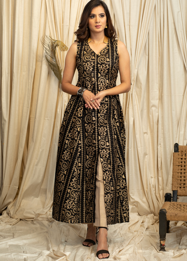 Golden Cotton Silk Pant