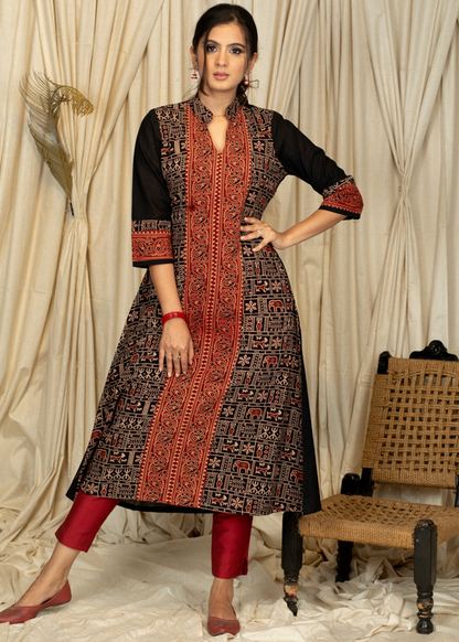 Maroon Cotton silk  Pant
