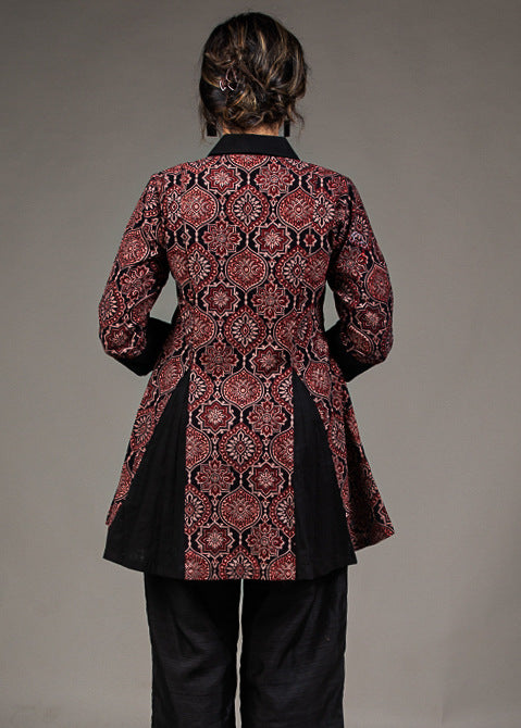Black Cotton Silk Pant