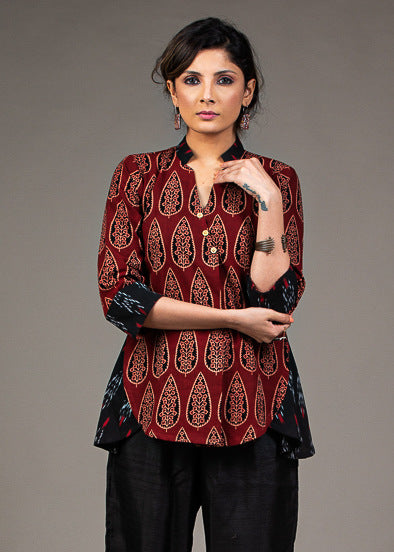Black Cotton Silk Pant