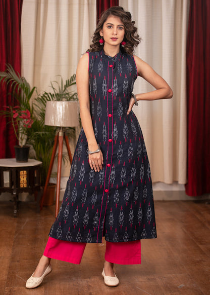 Pink Cotton Silk Pant