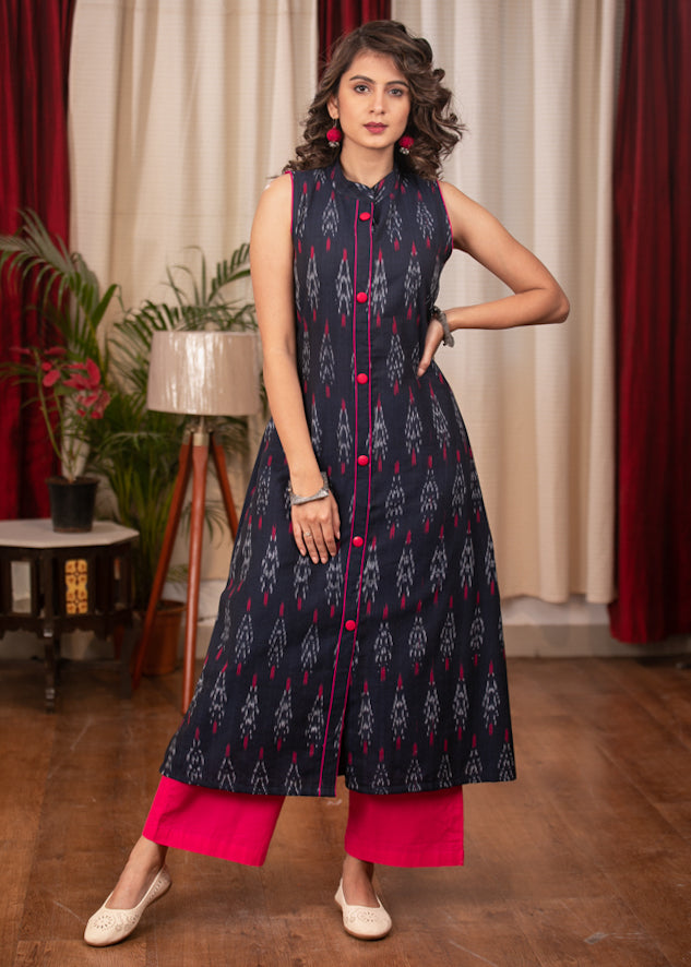 Pink Cotton Silk Pant