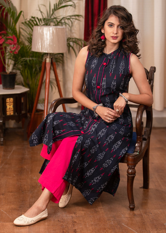 Pink Cotton Silk Pant
