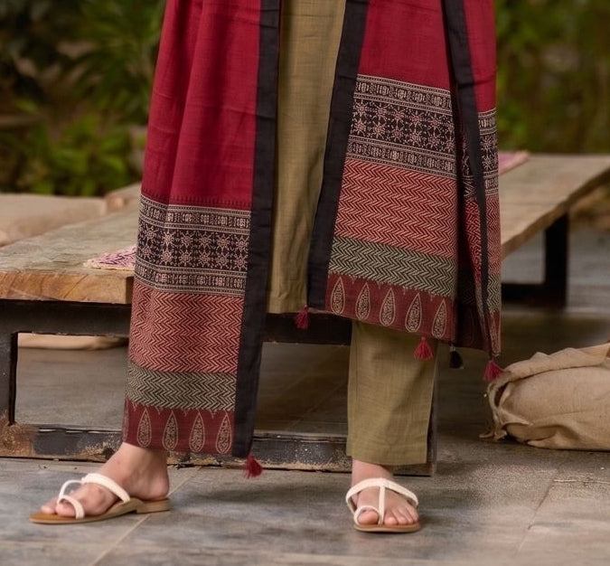 Elegant Beige Cotton Structured Straight Pant