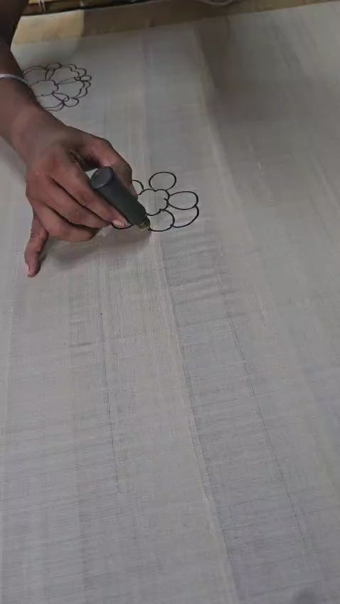 Hand Painted Silk Saree