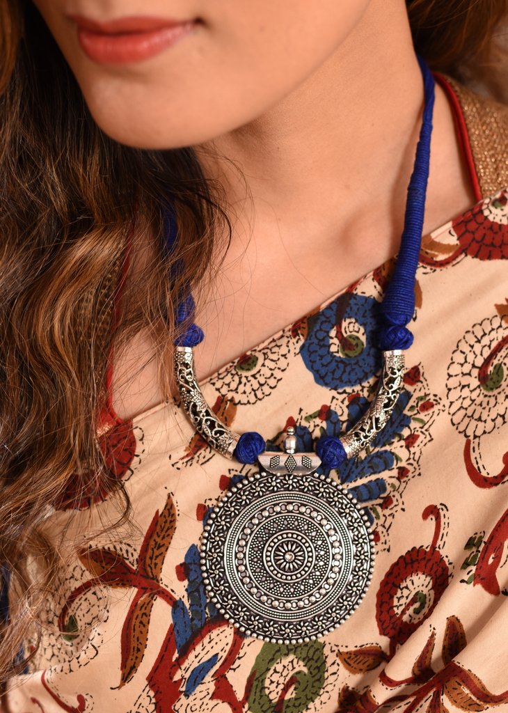 Unique german sillver pendant necklace - Sujatra