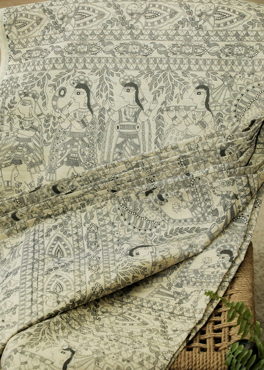 Exclusive Madhubani Print cotton Fabric