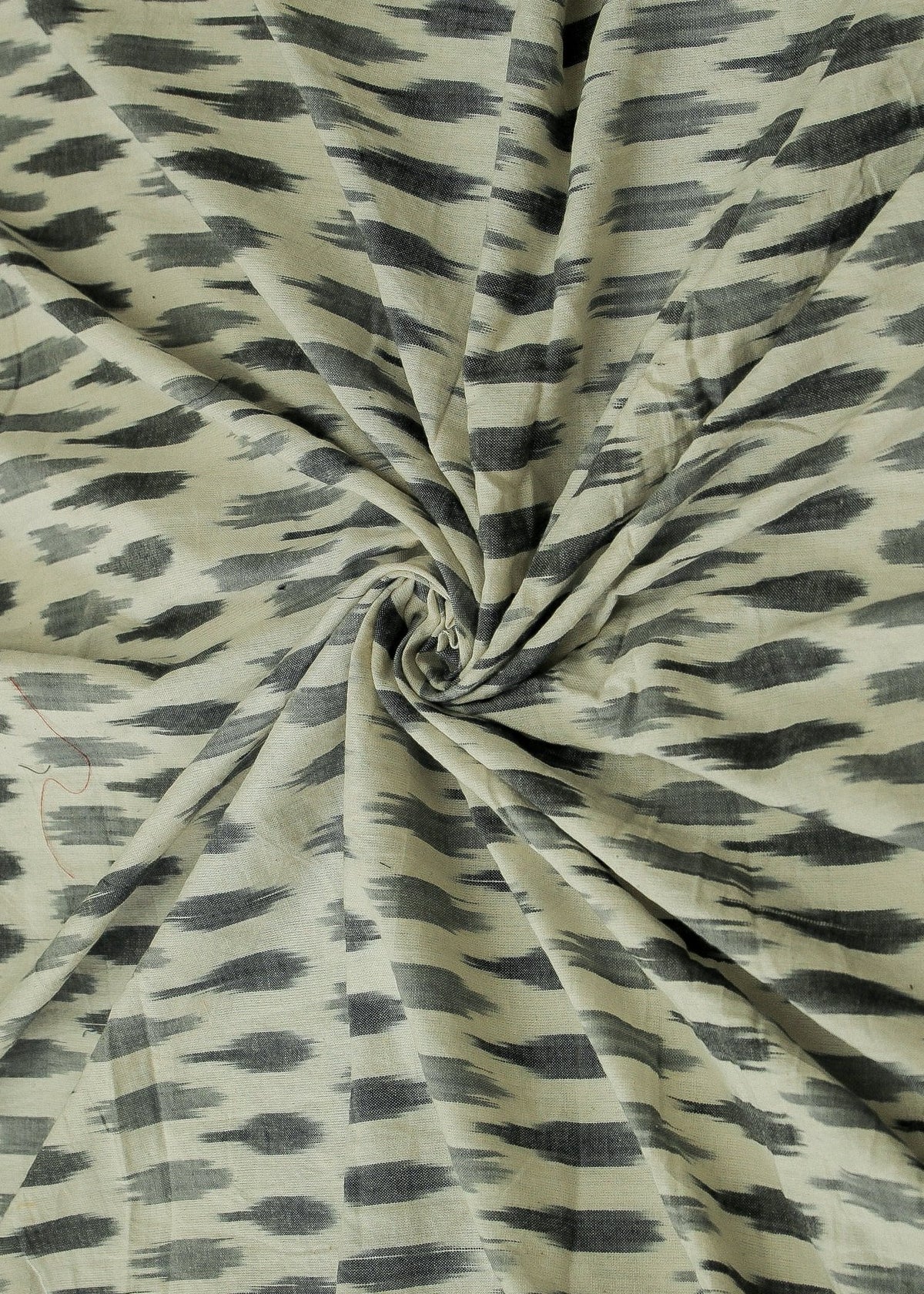 Classy Black & White  Ikat Cotton Fabric