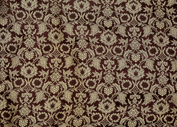 Exclusive Plum Maroon Colour Banarasi Brocade fabric