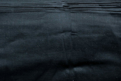 Plain Black Pure Cotton Slub Fabric