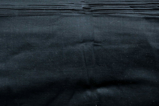Plain Black Pure Cotton Slub Fabric