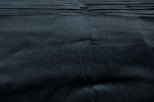 Plain Black Pure Cotton Slub Fabric