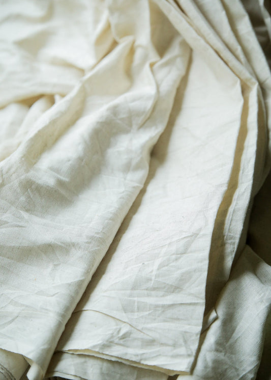 Plain Offwhite Cotton Flex Fabric