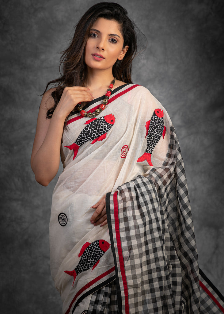 Buy Fawn Bengal Handloom Pure Cotton Tant Saree 17553 | www.amgsquare.com