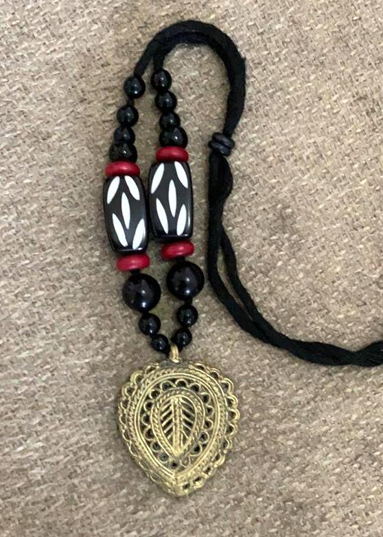 Exclusive dokra pendant hand crafted necklace