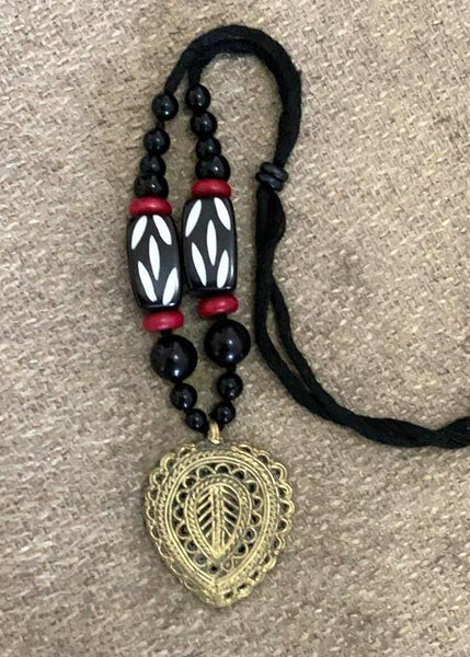 Exclusive dokra pendant hand crafted necklace