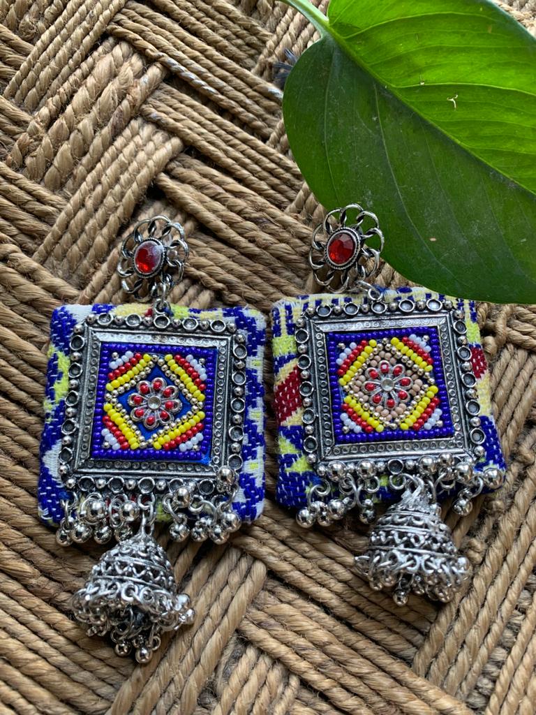 Exclusive multicolored ethnic earring