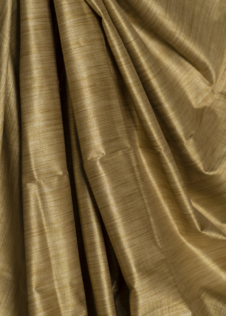 Golden Plain Assam Silk Fabric Sujatra