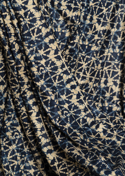 Blue Printed Rayon Fabric