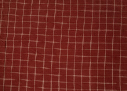 Maroon Pure Cotton Handloom Fabric