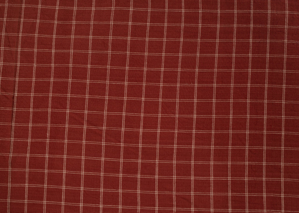 Maroon Pure Cotton Handloom Fabric