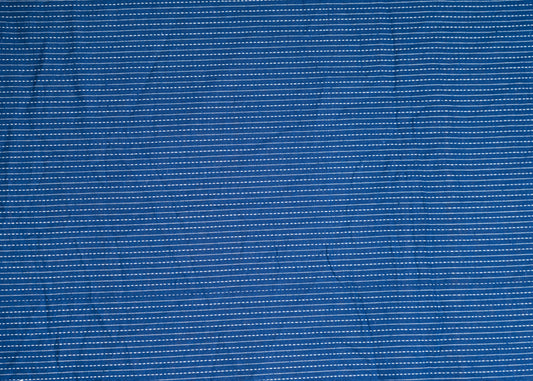 Blue Kantha Work Cotton Fabric