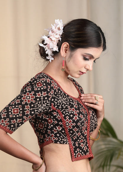 Graceful Ajrakh Cotton Designer Blouse