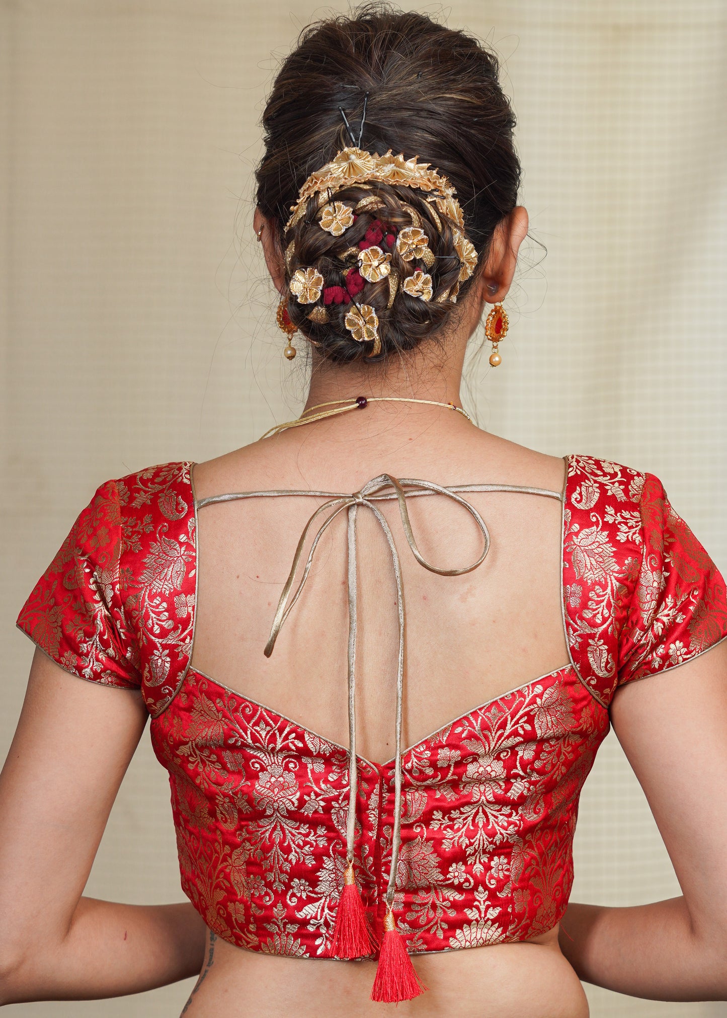 Exclusive Red Banarasi Blouse