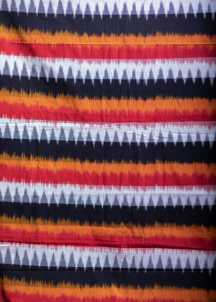 Multicolor Cotton Ikat Fabric