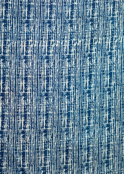 Cotton Indigo Fabric with Mix Line Print