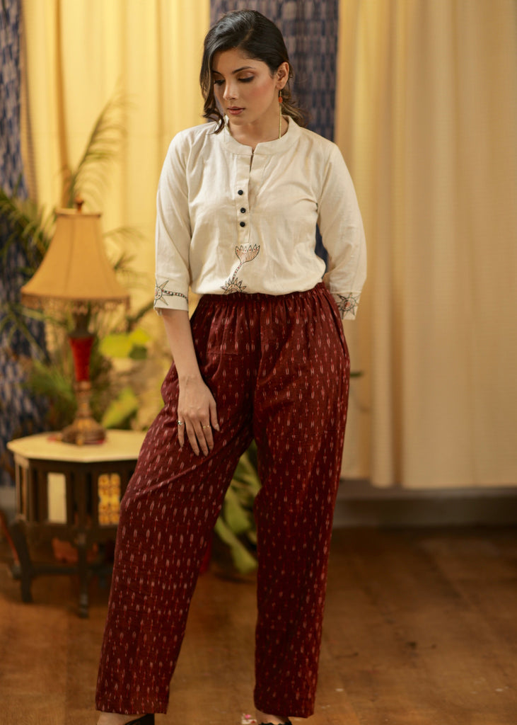 Women Gotta Patti Pure Cotton Kurta With Trousers & With Dupatta –  Inddus.com