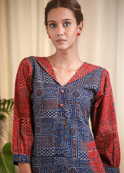 Unique Ajrak Print Combination Top