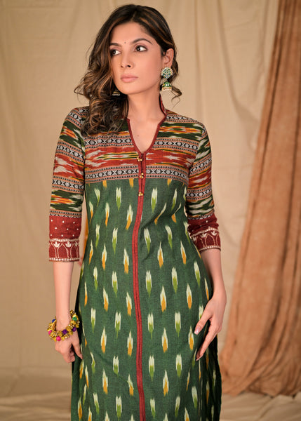 Blue Casual Wear No Fade 3/4th Sleeve Rayon Printed Kurti For Ladies at  Best Price in Mumbai | Chamunda Creation