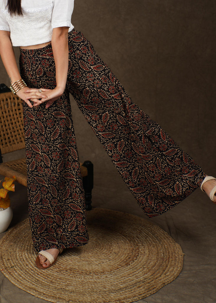 Buy Women Geo Print Wide Leg Trousers  Ladies Palazzo Pants Full Length  Jersey Smart Casual Work Office Flared High Rise Elasticated Waist 1940s  Trouser Online at desertcartINDIA