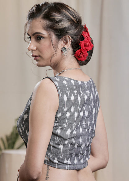 Designer Cotton Ikat Blouse