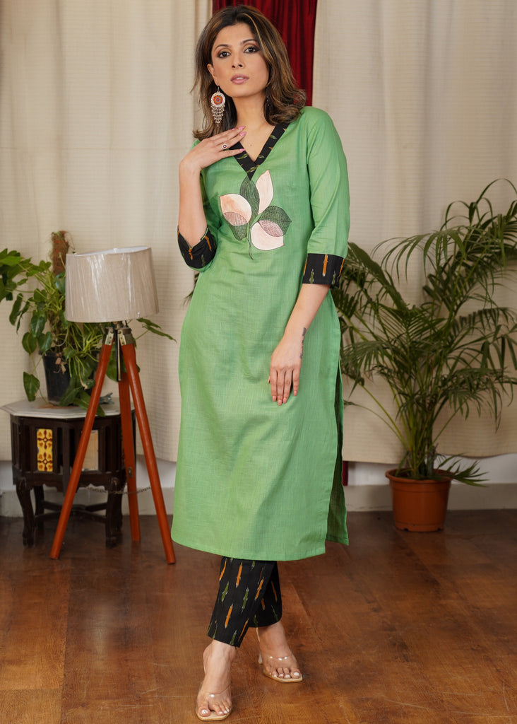 Buy Pista Green Kurta Suit Sets for Women by SHAILY Online | Ajio.com