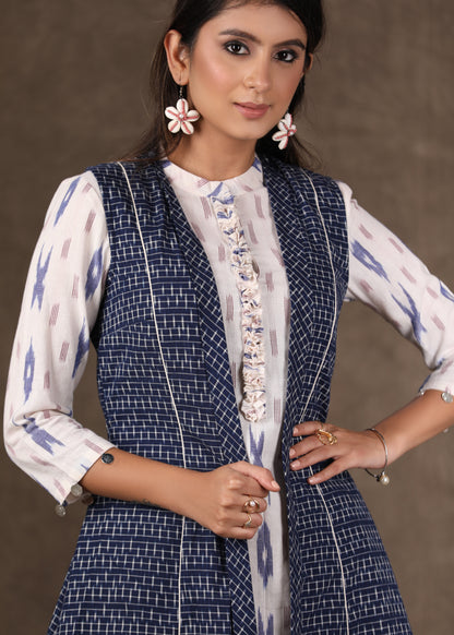 Classy Cotton Ikat A Line Kurta
