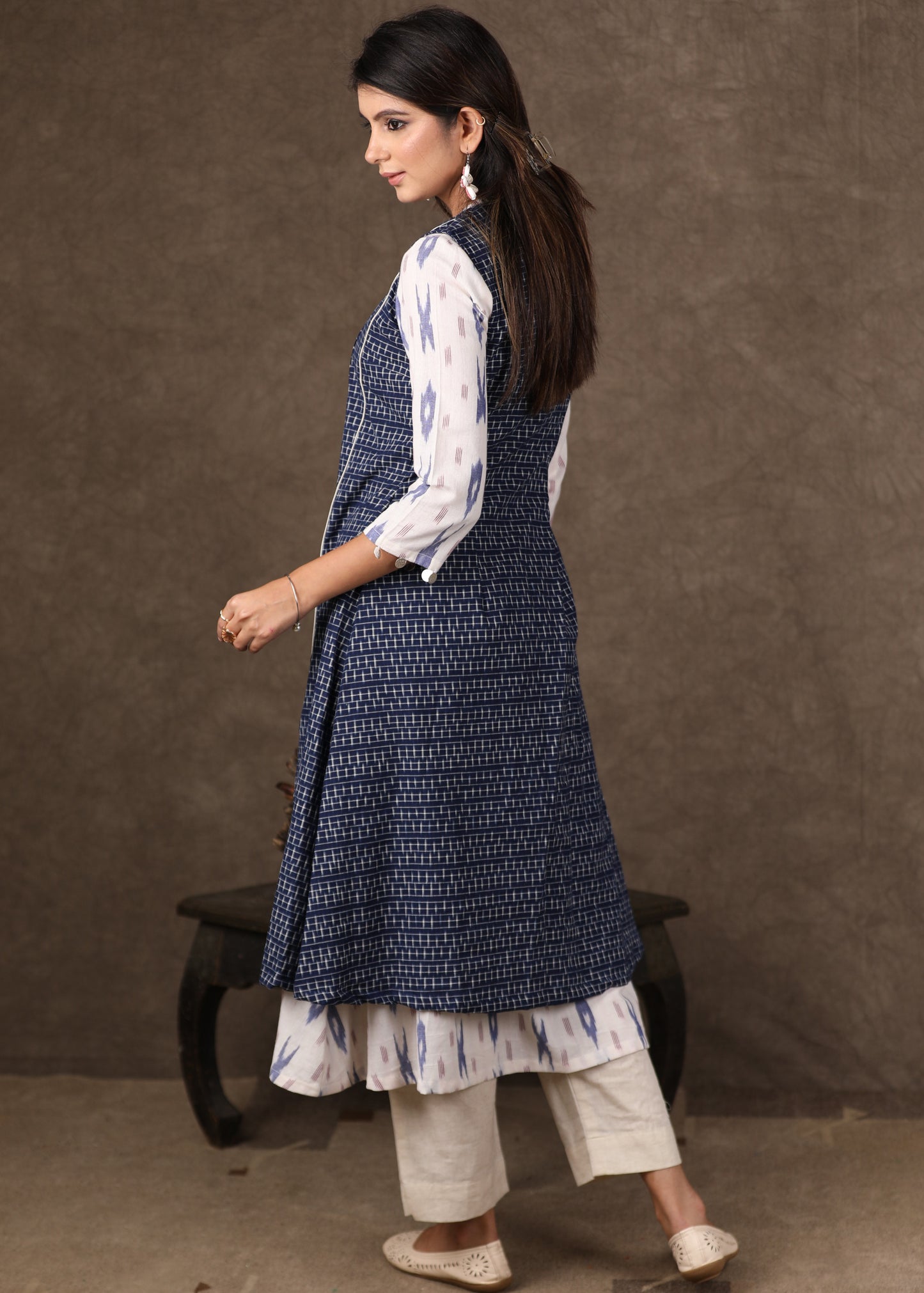 Classy Cotton Ikat A Line Kurta