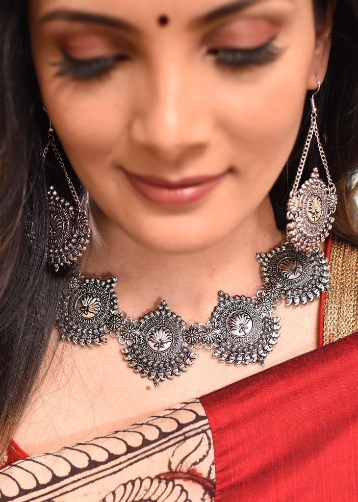 Exclusive german silver necklace set